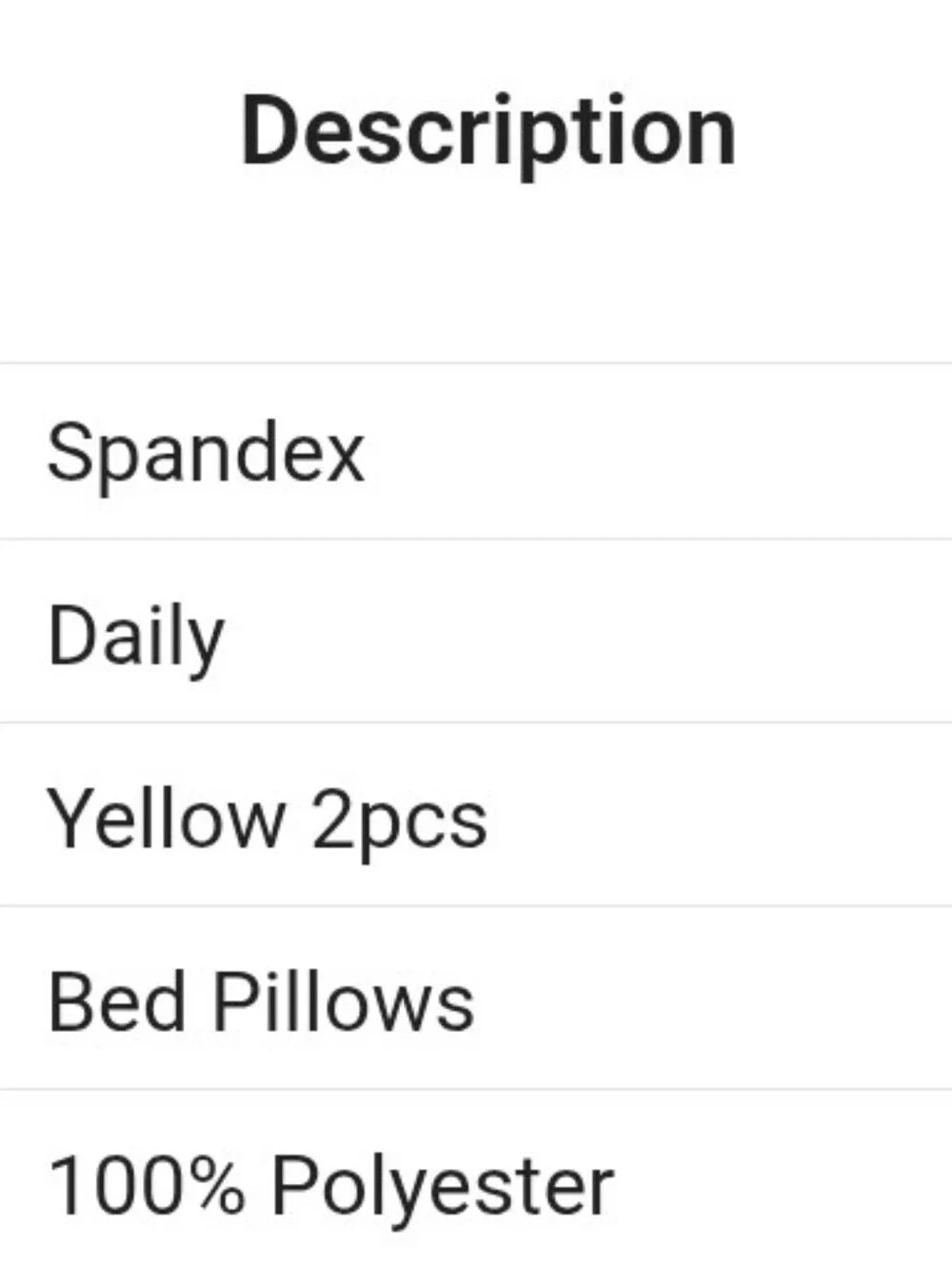 Yellow and White Memory Foam Pillow - 2 Pack